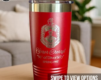 Personalized Delta Sigma Theta Tumbler: Custom Engraved 20oz Sorority Cup