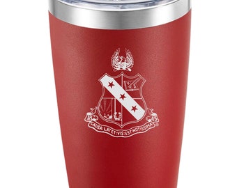 Customized Engraved Alpha Sigma Phi Tumbler (20 oz)