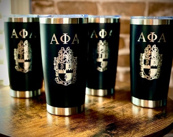 Custom Engraved Alpha Phi Alpha Cup (20 oz)