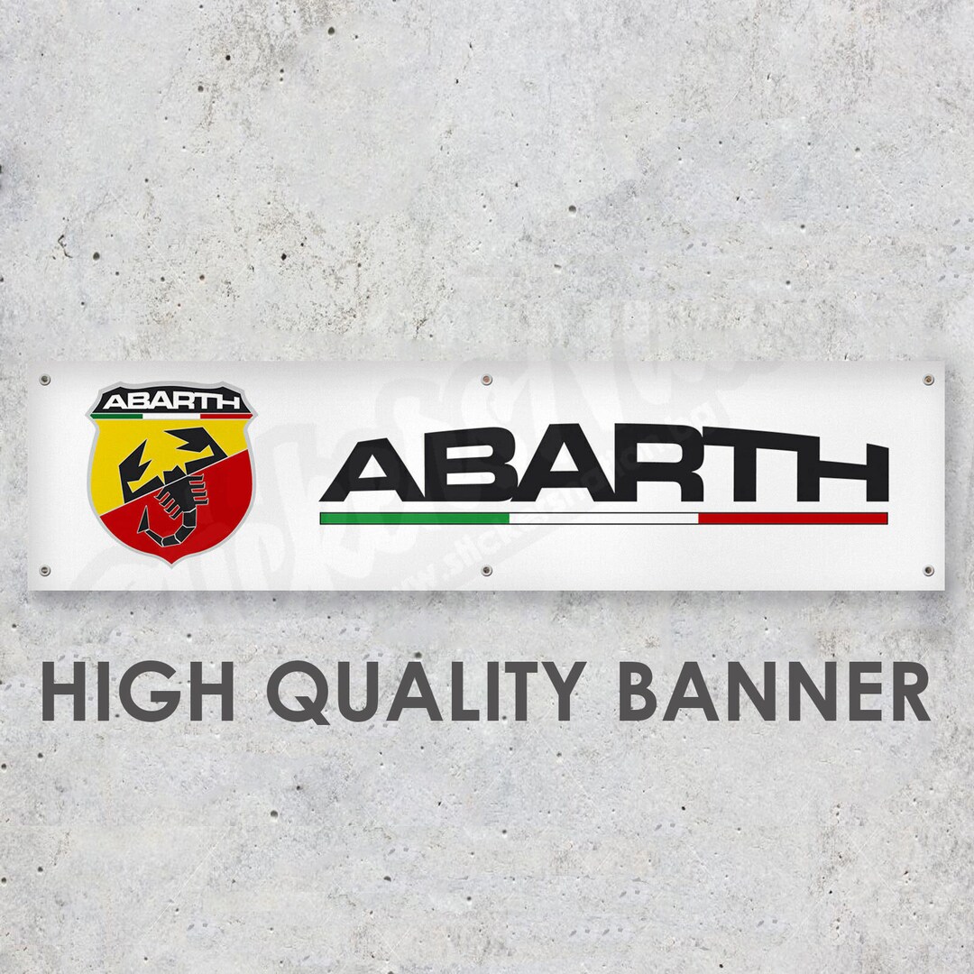 ABARTH Vinyl Banner Motorsport Motorbike Garage Sign Etsy
