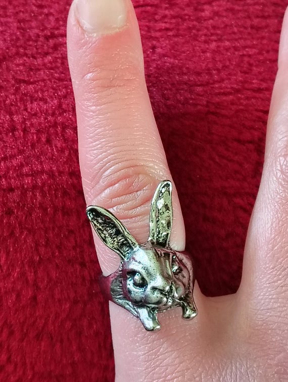 Adjustable Vintage Rabbit Ring - image 7