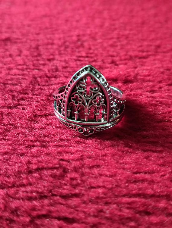 Cathedral Window Adjustable Ring: Vintage - image 2