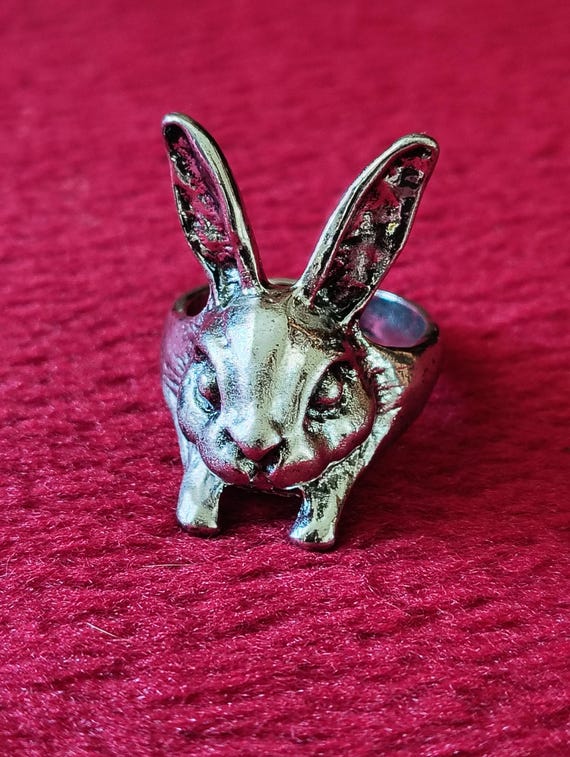 Adjustable Vintage Rabbit Ring - image 1