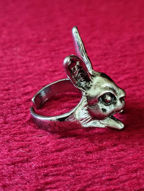 Adjustable Vintage Rabbit Ring - image 2
