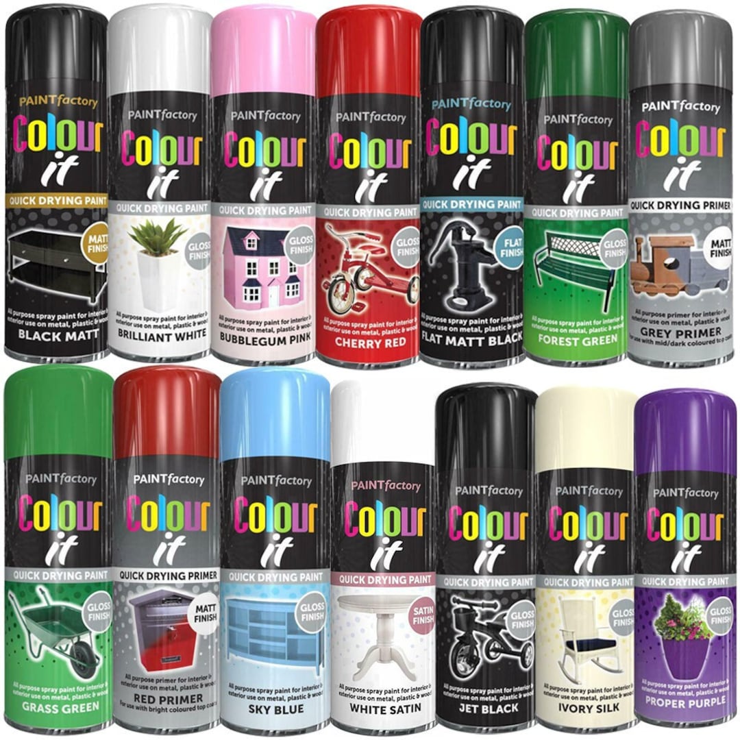 Paint Factory Colour It Spray Paint All Purpose Quick Drying Paint and