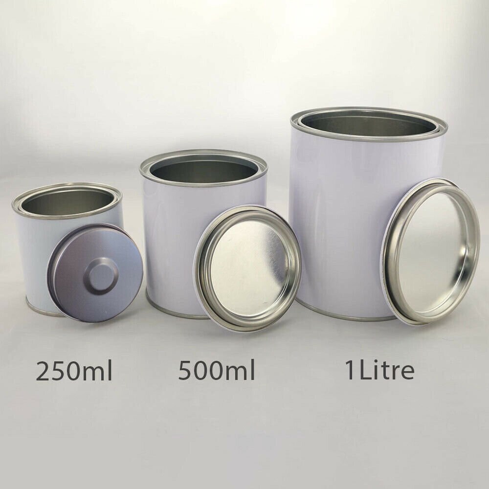 Empty Paint Can Metal Tin Cans With Lever Lids Multipurpose Paint