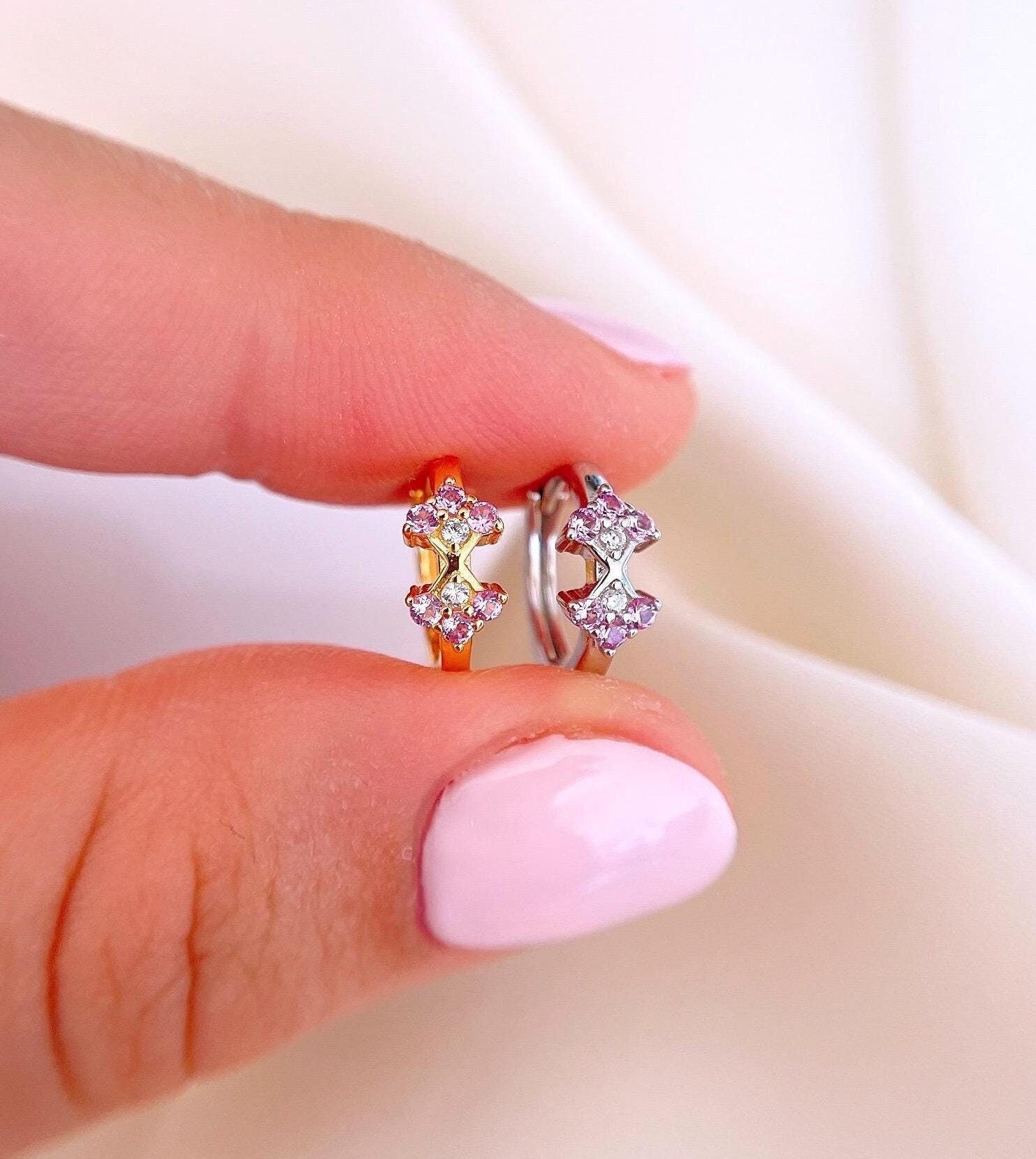 Regalo Elegante Donna Orecchini Cerchio Zirconi Cubici - Gioielli Placcati Oro 18k Multicolore Orecchini Multicolore - Foto 3