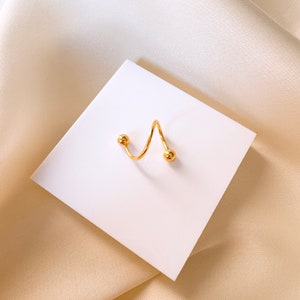 Gold helix earring modern for women and men