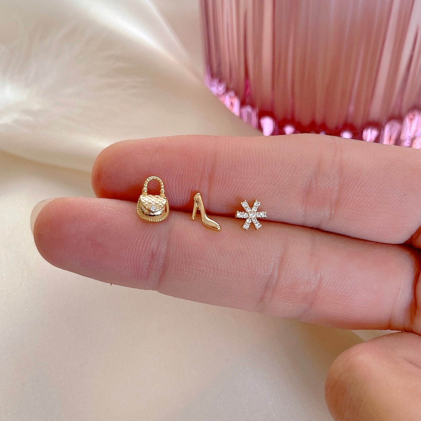 Sterling Silver High Heel Shoe Stud Earrings, Fashion Jewelry - Etsy