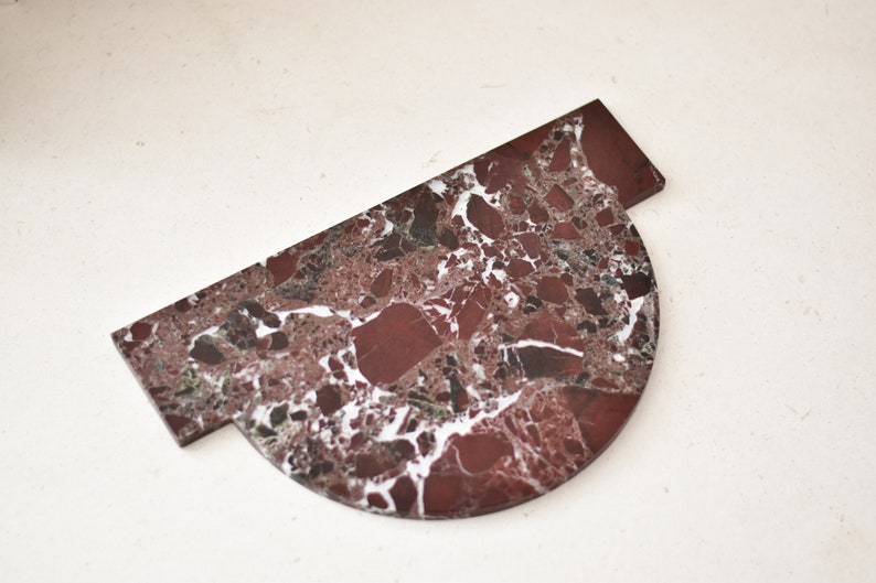 Rosso Levanto Red Marble Tray Red Marble Shaped Cutting Board Cheese ...