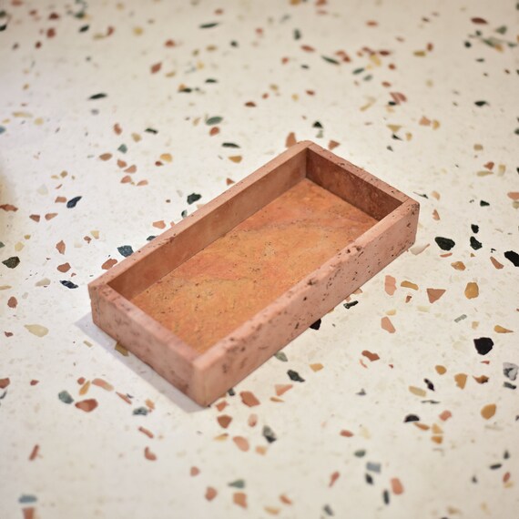 Handmade Jewellery Box Red Travertine Tray, Minimalist Change Tray Cm 12x23 - Etsy Australia