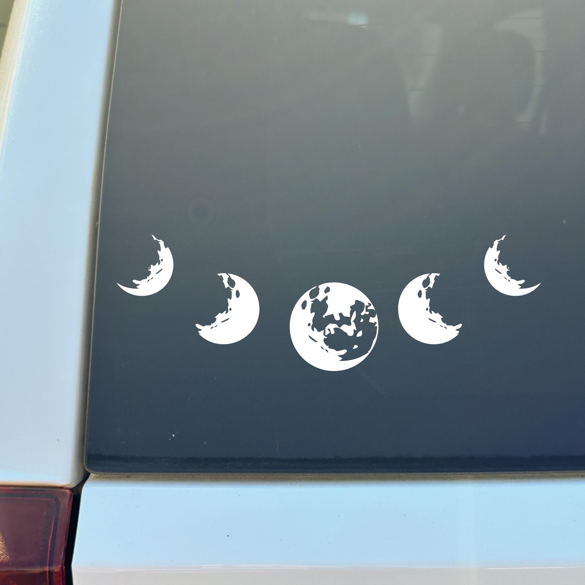 Moon Racing Decals Moon Phase Car Decal, Witchy Laptop Sticker - Etsy