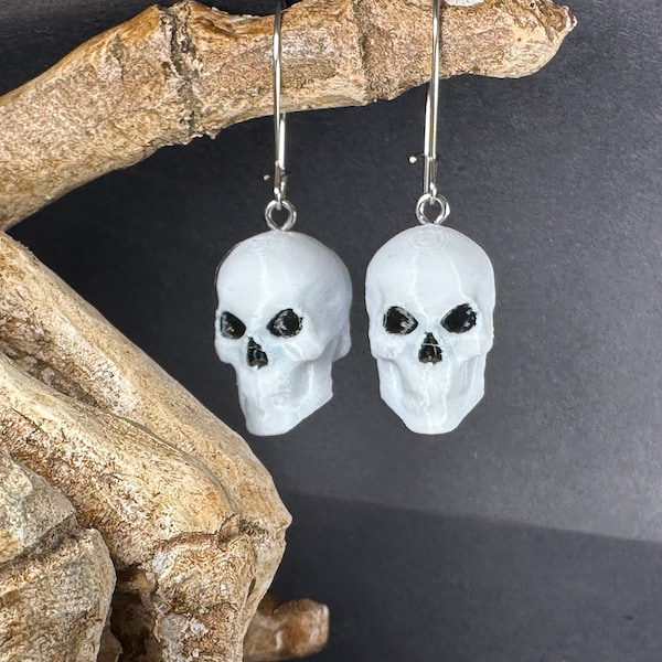 Skelly / Inferno Head Earrings - Multicolor 3D Printed and inspired by the 12 Foot Home Depot Skeleton and Inferno Pumpkin