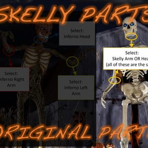 Skelly Skeleton 12 foot Home DepotReplacement Arm Head Bracket Adapter