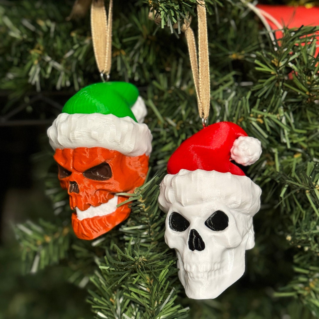 Skelly & Inferno Christmas Tree Ornament Multicolor 3D Printed Inspired