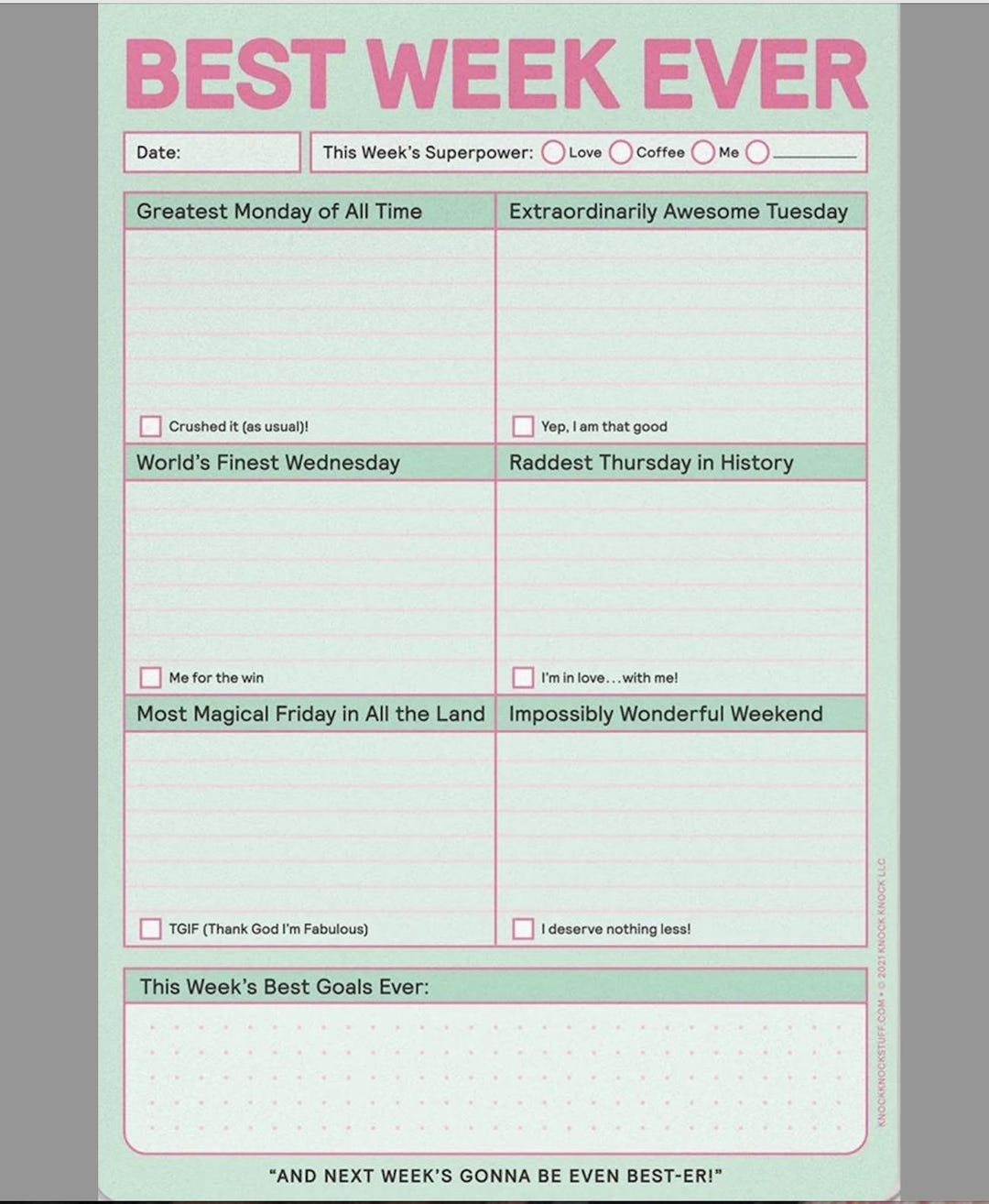Best Week Ever Weekly Planner - Etsy