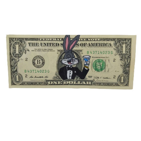 Bugs Bunny - Dollar/ on a real Dollarnote