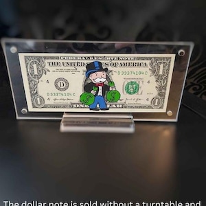 Monopoly Man - The Money Man Dollar Art | on a real Dollarnote, Original gift, hand-painted artwork, unique piece