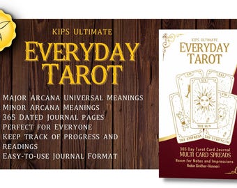 Diario de Tarot, 365 páginas fechadas con tiradas de varias cartas.