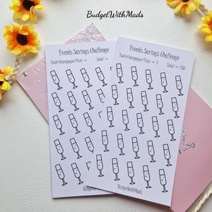 Desafío de ahorro de eventos: ¡ahorre 250/en blanco para ahorrar cualquier cantidad! - Producto físico A6 - Disponible con y sin sobre para efectivo
