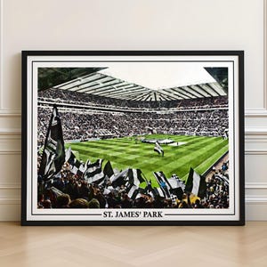 Póster del Newcastle United, Arte mural del St. James Park, St. James' Park, Arte mural del Newcastle United, Regalos del Newcastle, Póster del Newcastle FC, Ejército de dibujos animados