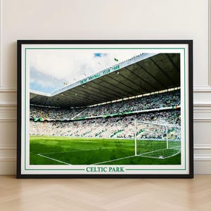 Celtic FC Watercolour, Celtic Park Art, Celtic Poster, Glasgow Celtic Wall Art, Celtic Gifts, Celtic Bar , Parkhead Art, Celtic Watercolour