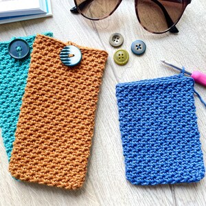 Crochet glasses case pattern, easy crochet pouch pattern for sunglasses and reading glasses
