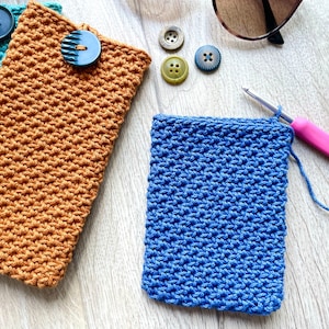 Crochet glasses case pattern, easy crochet pouch pattern for sunglasses and reading glasses