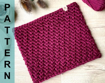 Easy crochet cowl pattern, Chunky cowl crochet pattern, Quick crochet cowl scarf pattern