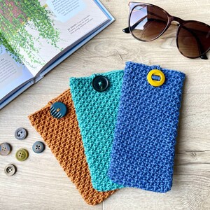 Crochet glasses case pattern, easy crochet pouch pattern for sunglasses and reading glasses