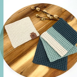 Modèle de sous-verre carré au crochet simple, modèle de sous-verre au crochet au point thermique, modèle au crochet de sous-verre de thé moderne