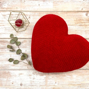 Crochet heart cushion pattern, Amigurumi heart pillow pattern, Crochet love heart cushion