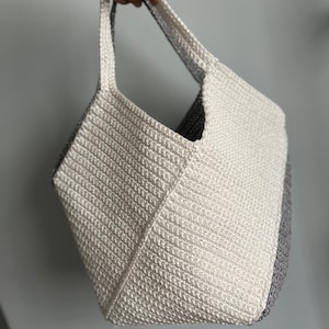 Häkelmuster, Schultertasche,Häkelmuster, Einkaufstasche, Einkaufstasche, Einkaufstasche, Einkaufstasche, Einkaufstasche mit Muster, zweifarbig, Häkelmuster