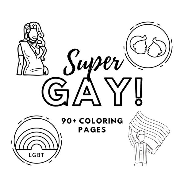 Super Gay Coloring Book | 90+ Coloring Pages