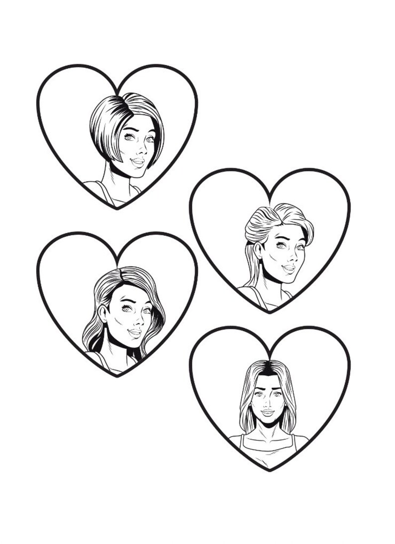 Pop Art Style 90 Coloring Pages - Etsy