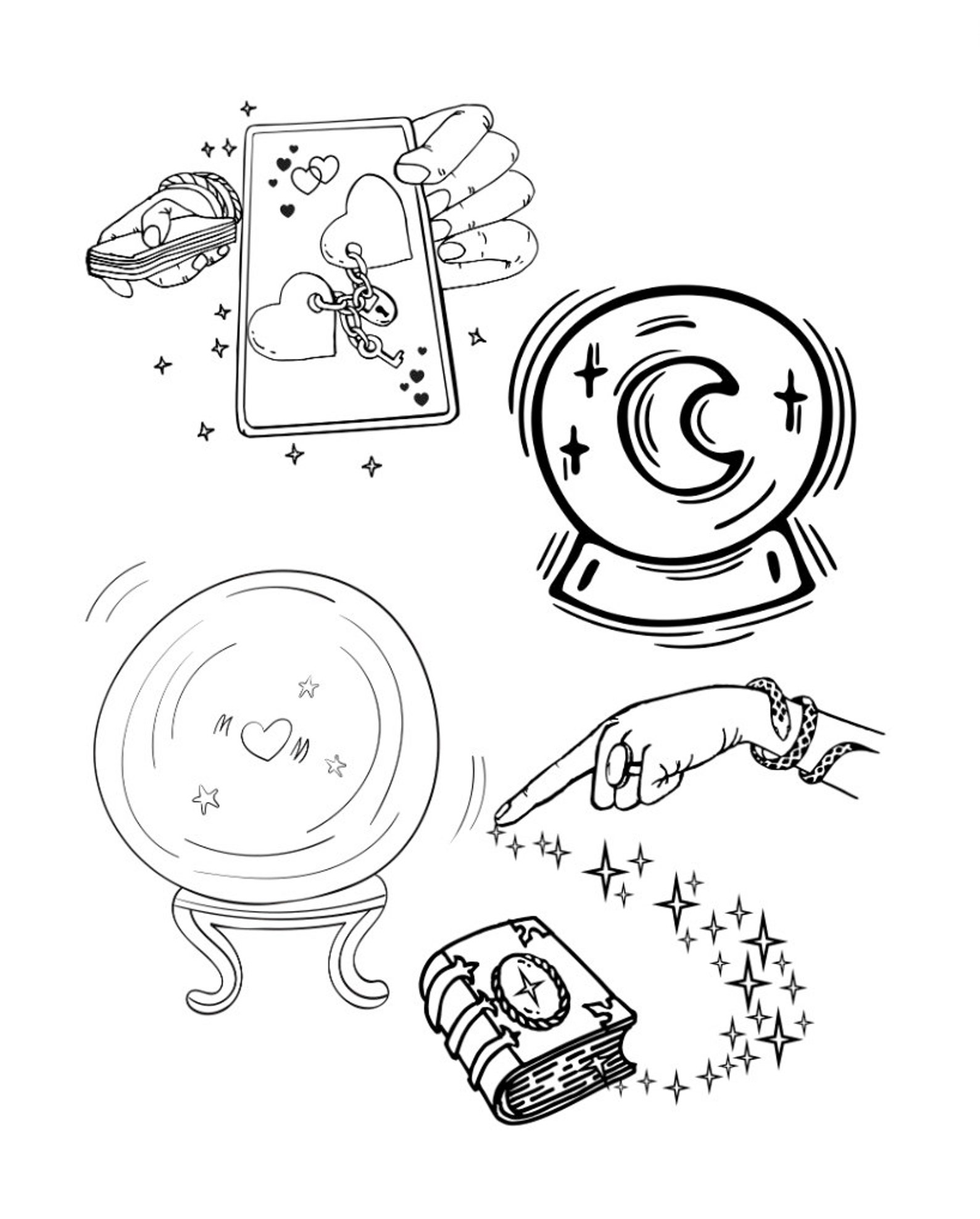 Witchcraft & Divination 50 Coloring Pages - Etsy