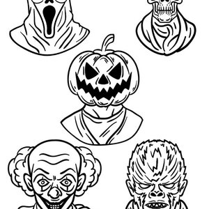 Spooky Halloween 100 Coloring Pages Digital Download - Etsy