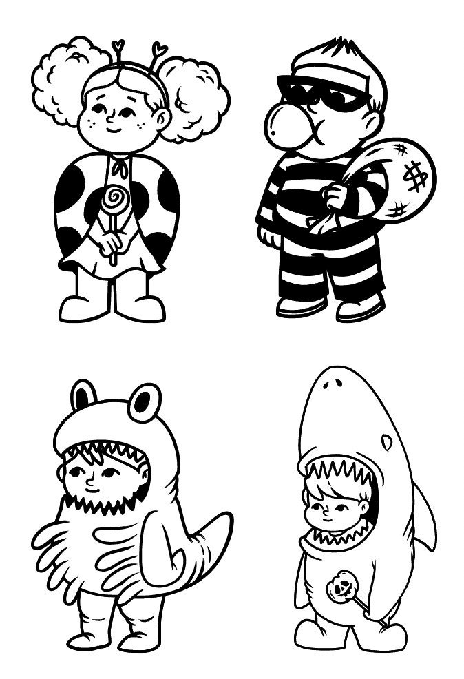 Spooky Halloween 100 Coloring Pages Digital Download - Etsy