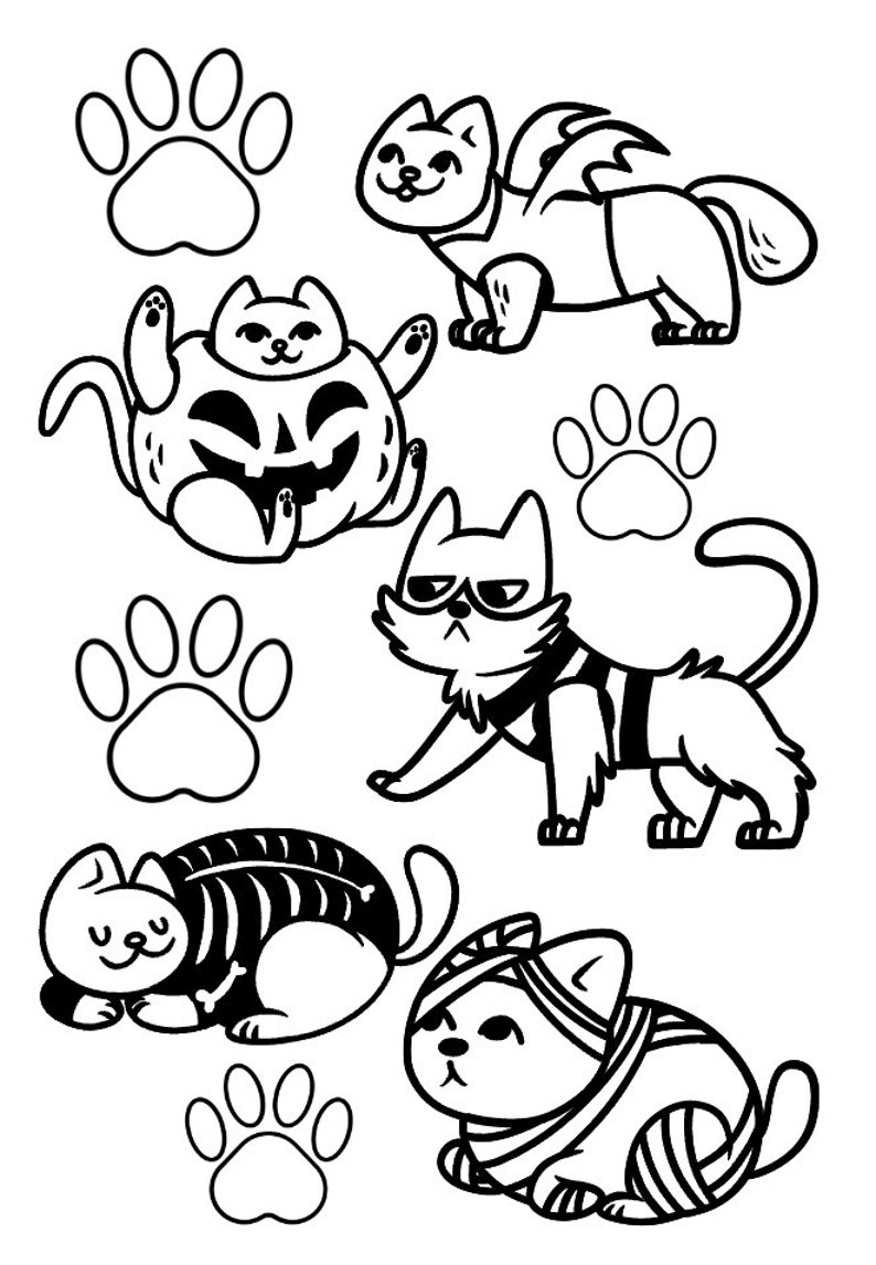 Spooky Halloween 100 Coloring Pages Digital Download - Etsy