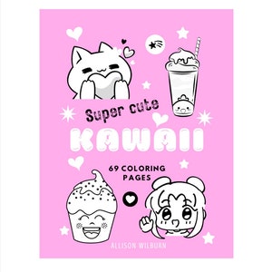 Super Cute Kawaii | 100 Coloring Pages | Digital Download Book - Etsy ...