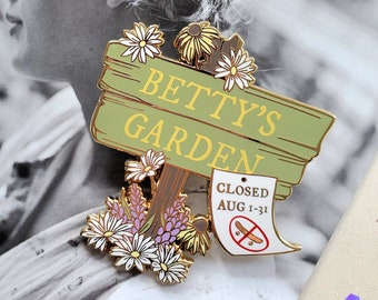 Betty's tuin emaille pin
