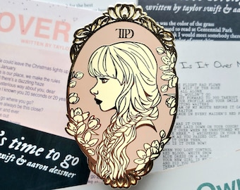 tortured poets department cameo portrait enamel pin, eras collection