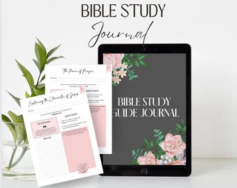 30 Days Bible Study Journal -Pink Flower Cover