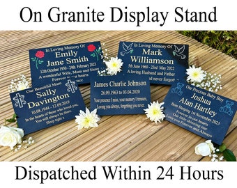 Personalised Granite Memorial Stone Marker