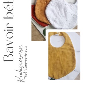 PDF pattern - Bibs two sizes 0-6 months and 6-12 months - Explanation booklet