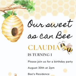 Our sweet as can Bee  | First Birthday