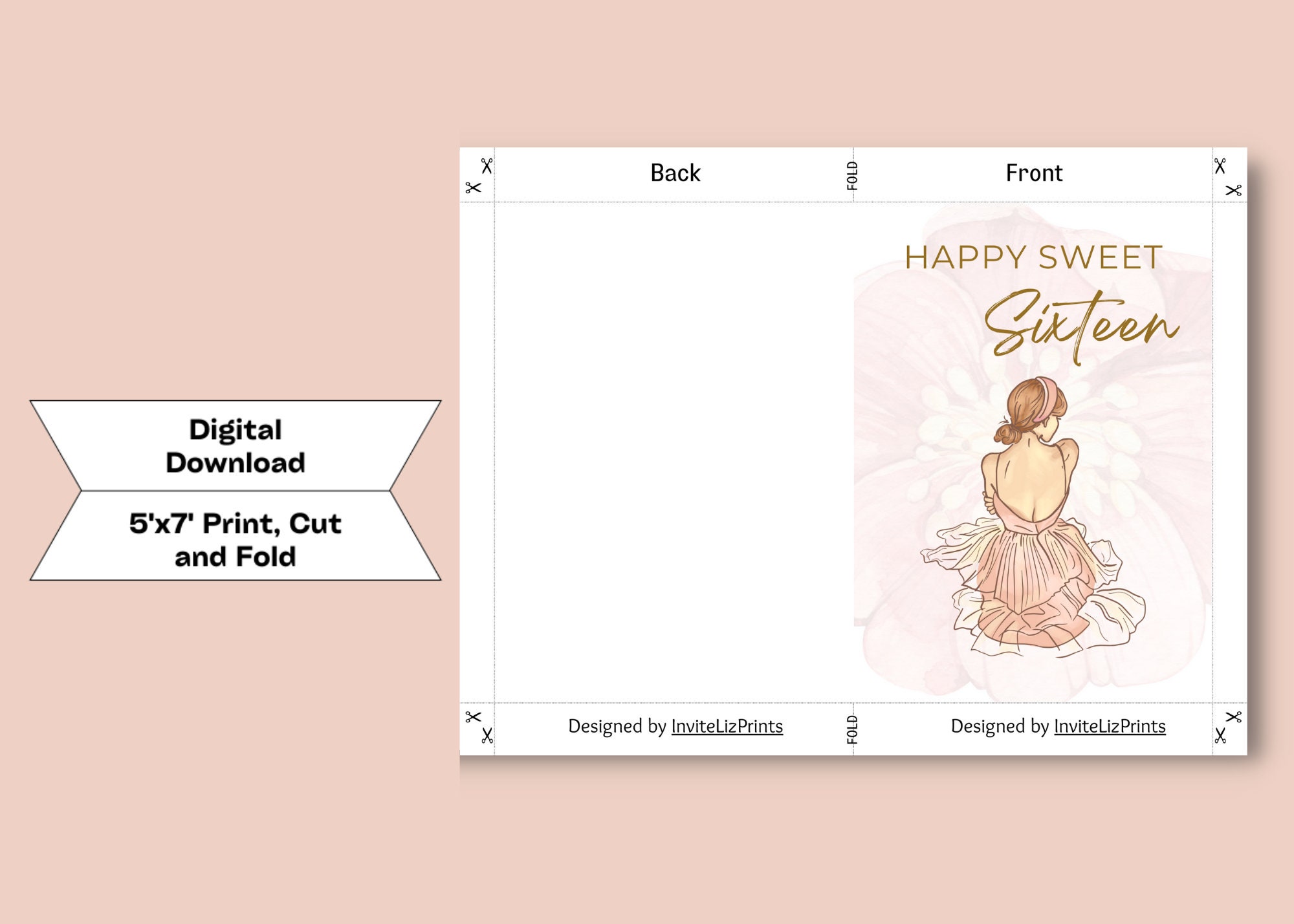 PRINTABLE Birthday Cards, Instant Download Cards, 16th Birthday ...