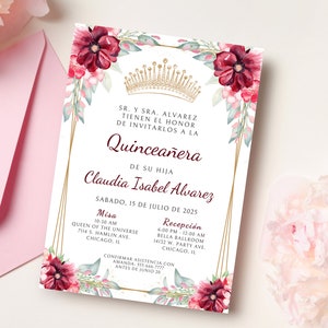 Quinceanera, Mis Quince Party, 15th birthday, Printable, Digital Download