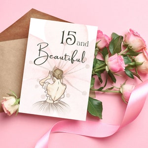 Tarjetas de cumpleaños IMPRIMIBLES, Tarjetas de descarga instantánea, Tarjetas imprimibles de cumpleaños número 15, Tarjetas de cumpleaños digitales, Tarjetas de cumpleaños PDF, Tarjetas imprimibles