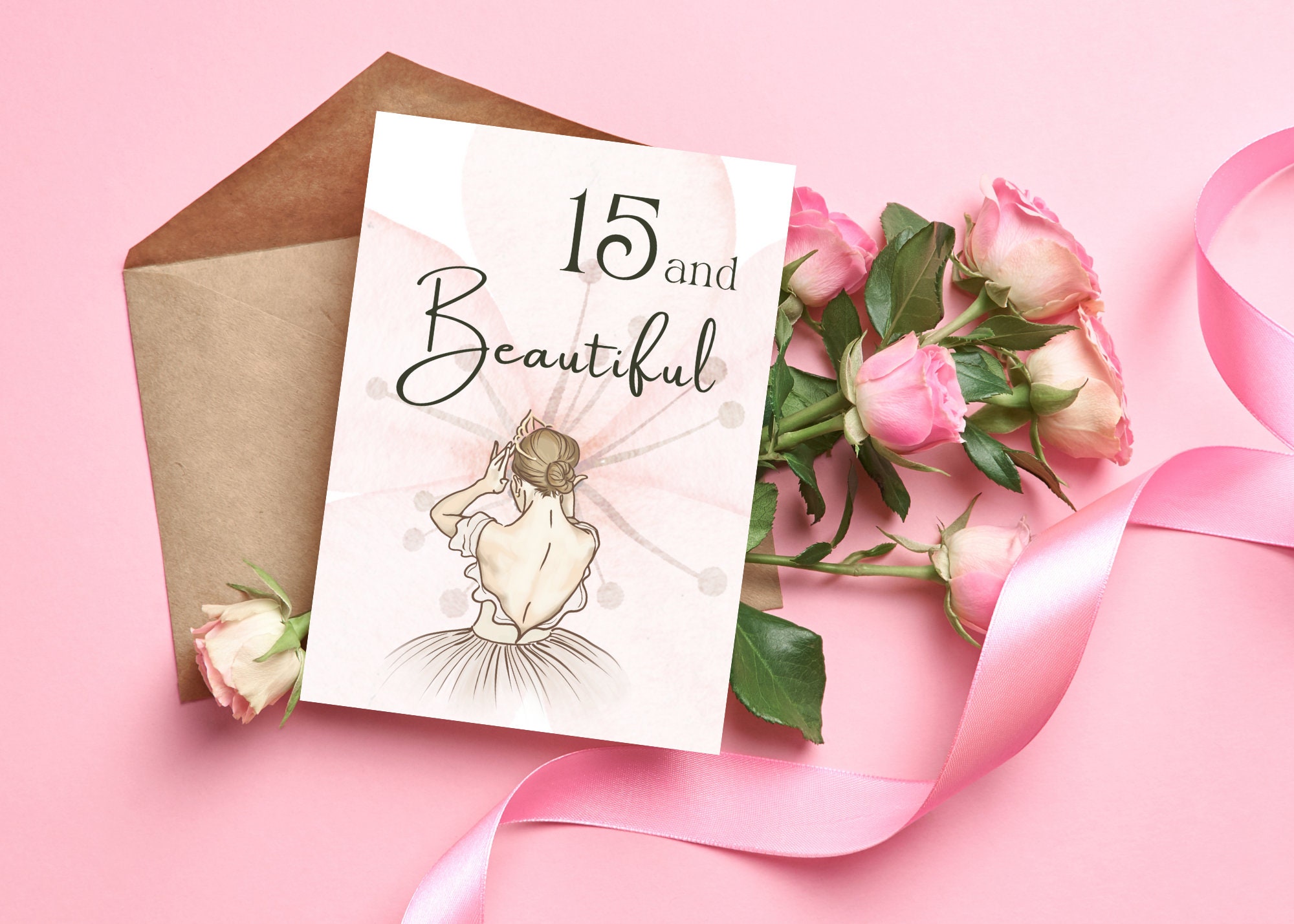 PRINTABLE Birthday Cards, Instant Download Cards, 15th Birthday ...